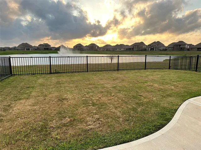 a view of a lake with a mountain in the background