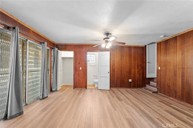 wooden floor and windows in a room