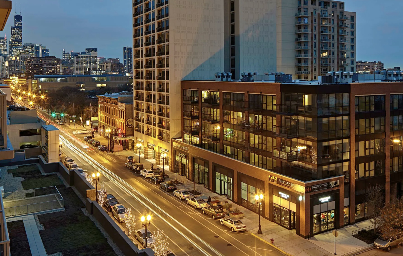 211 West Scott Street, Unit 408 Chicago, IL 60610 - Photo 8 of 8 a city view from a balcony