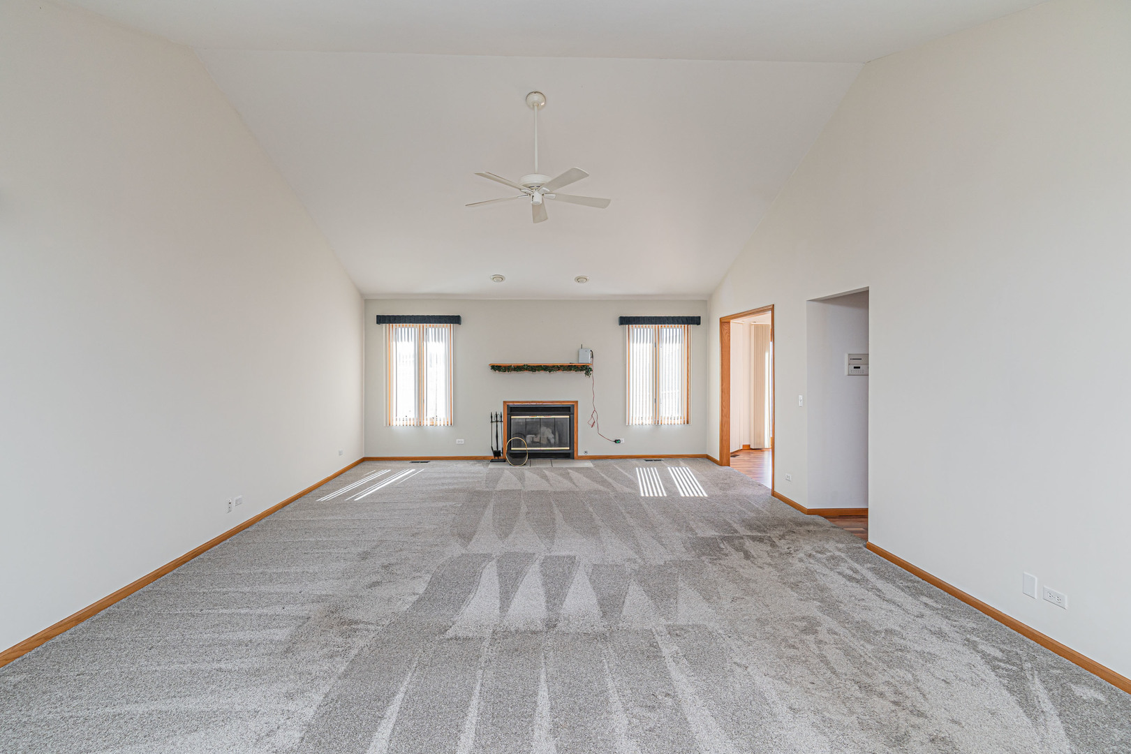 10305 Vanderkarr Road Wonder Lake, IL 60097 - Photo 5 of 44 a view of empty room with a fireplace and window