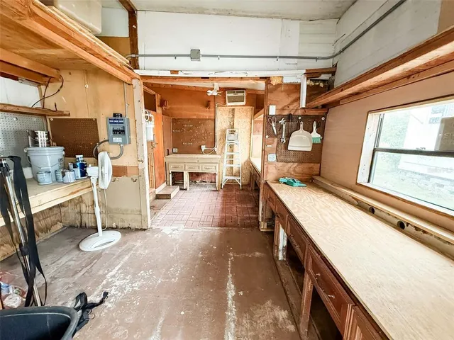 a balcony with view of living room