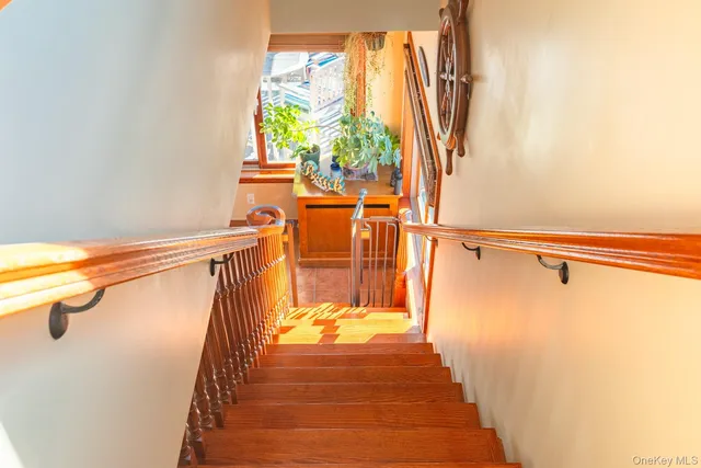 a view of an entryway with a stairs
