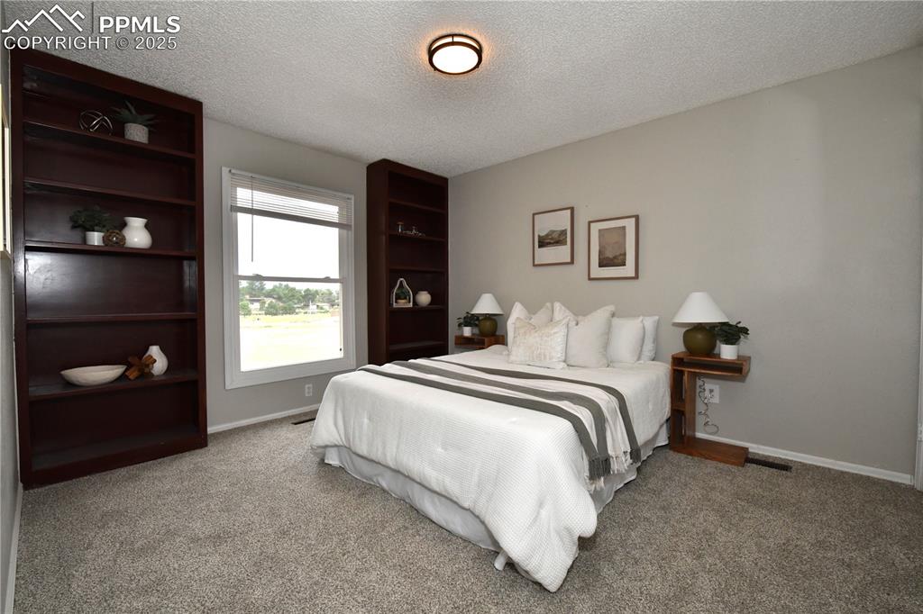 1275 Berglind Road Colorado Springs, CO 80920 - Photo 13 of 30 a spacious bedroom with a bed and a window