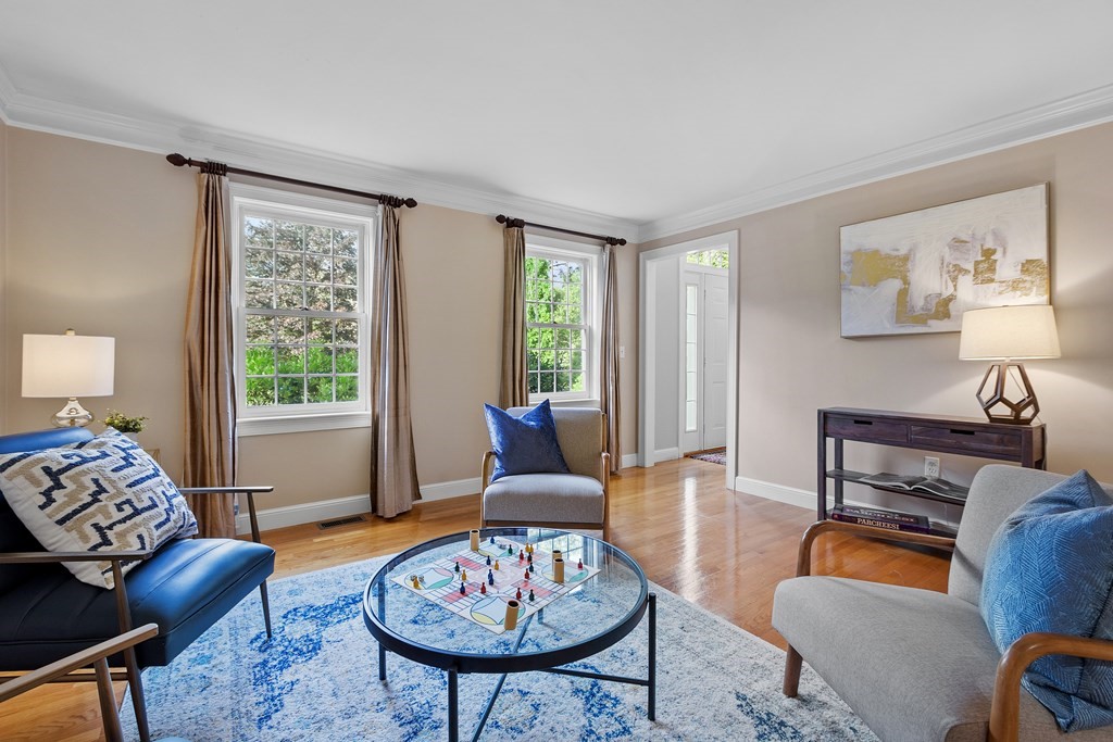 298 Old Harvard Road Boxborough, MA 01719 - Photo 8 of 42 a living room with furniture and a large window