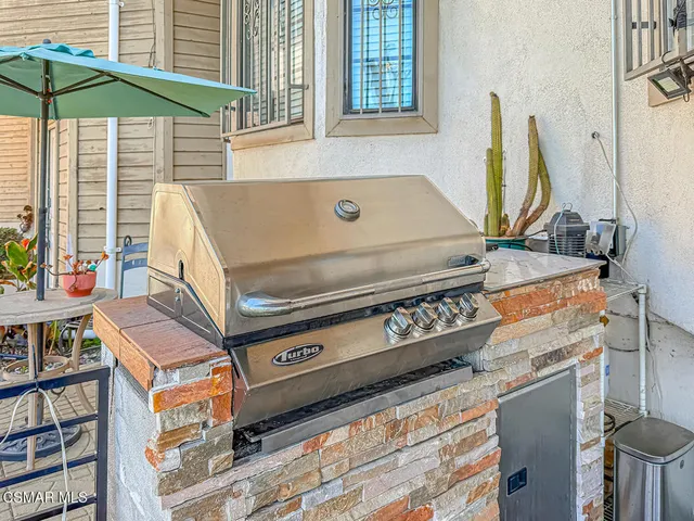 a view of a porch with a patio