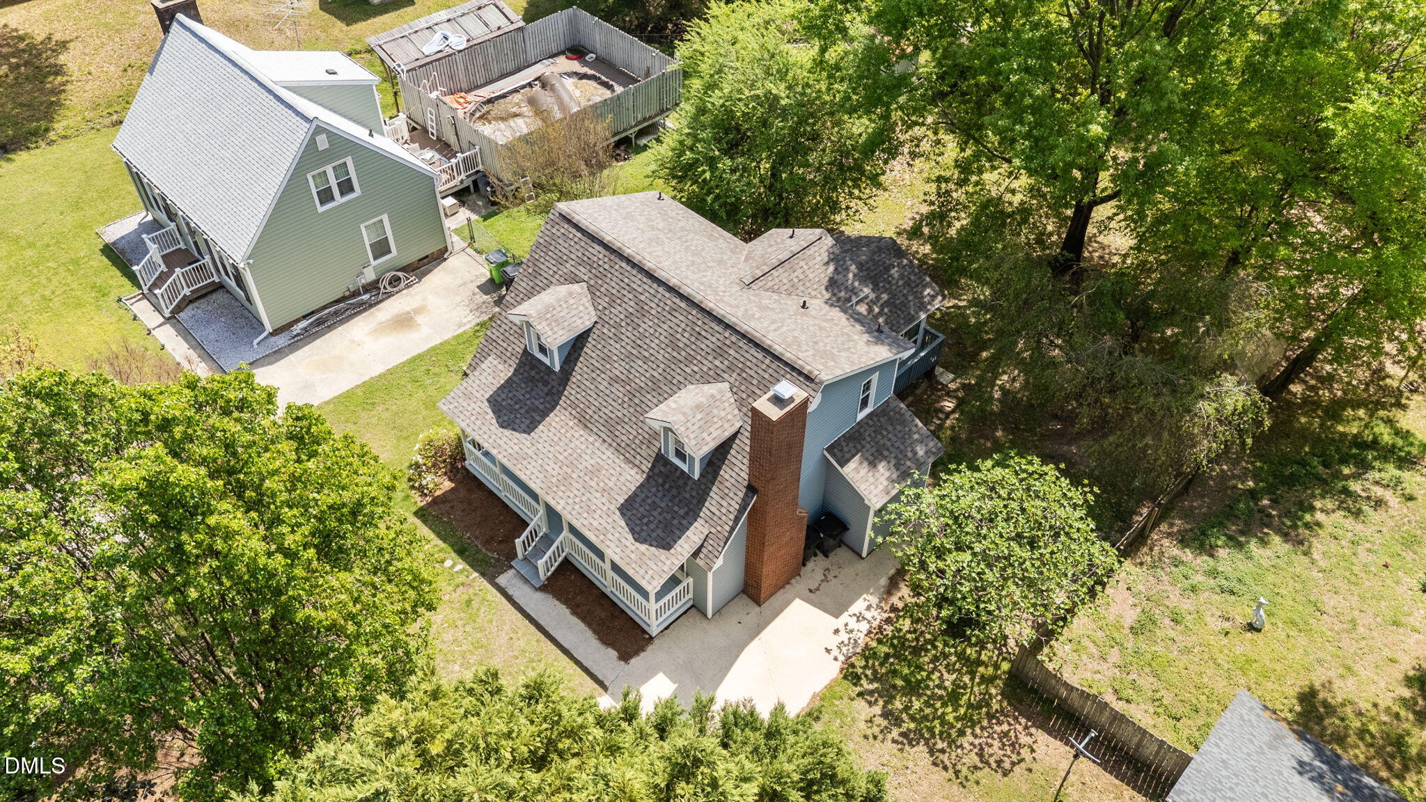 804 Olive Street Apex, NC 27502 - Photo 48 of 60 an aerial view of a house with a yard