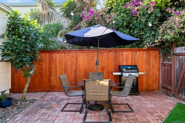 a view of outdoor space with seating area