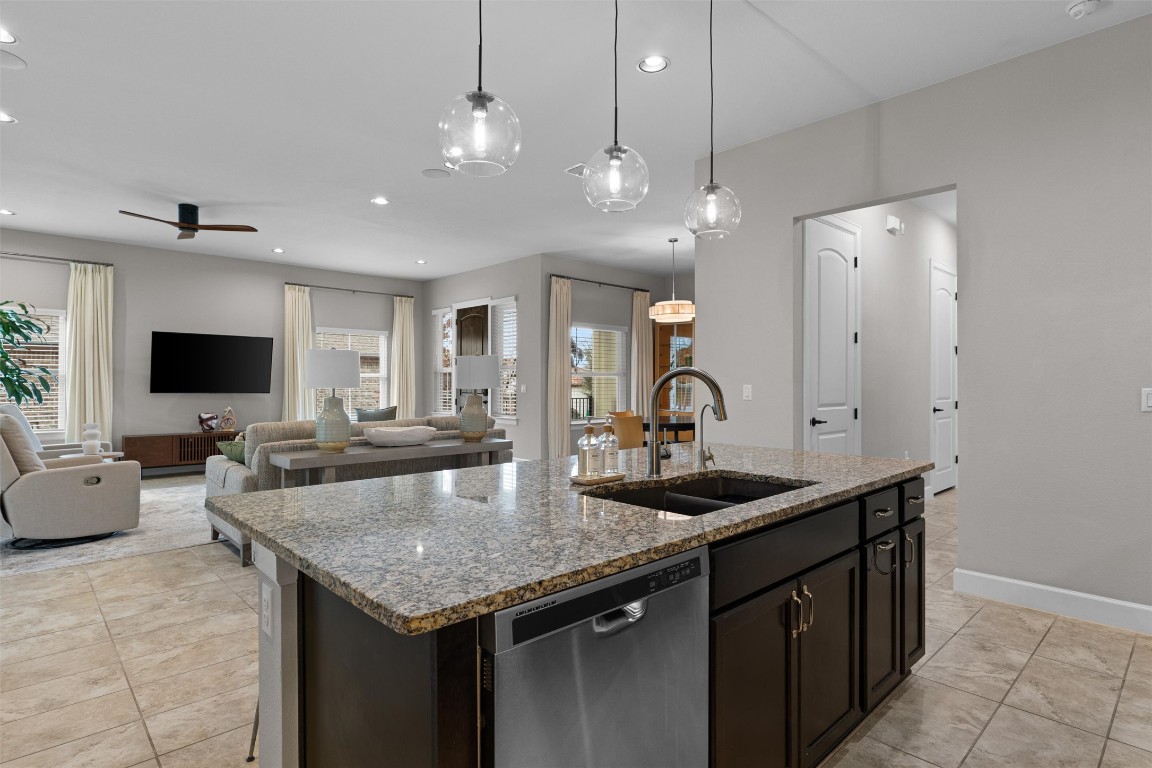 313 Racing Oak Loop San Marcos, TX 78666 - Photo 14 of 39 Kitchen is open to the family room and easy living and entertaining.