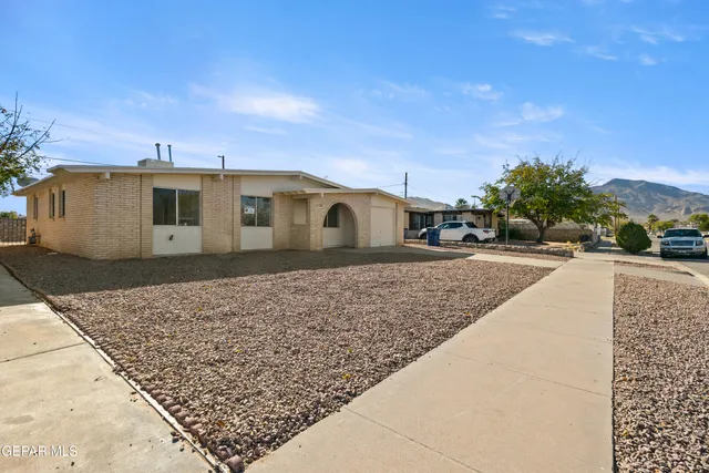 a view of a house with a patio