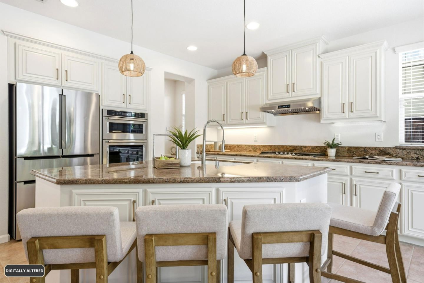 2556 Harlow Lane San Ramon, CA 94582 - Photo 9 of 62 a kitchen with stainless steel appliances granite countertop a table and chairs in it