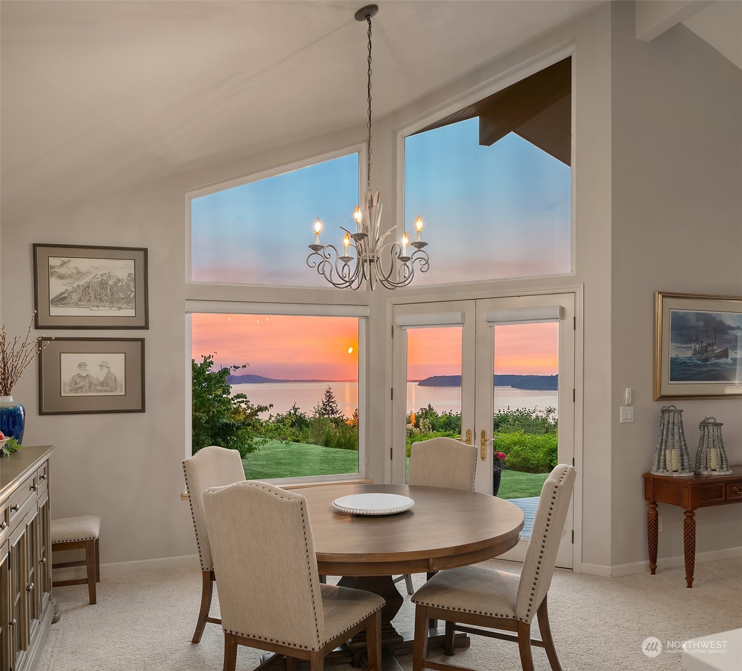 6831 Fisher Road Edmonds, WA 98026 - Photo 12 of 35 a view of a dining room with furniture window and outside view