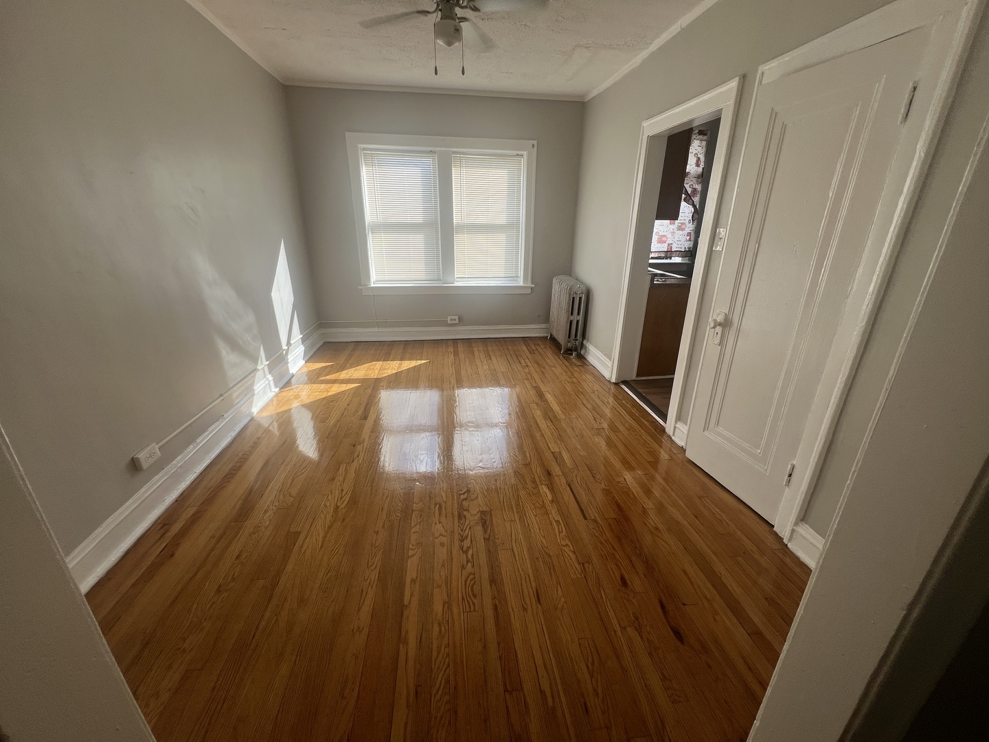243 East 108th Street, Unit 2 Chicago, IL 60628 - Photo 3 of 8 wooden floor in an empty room with a window
