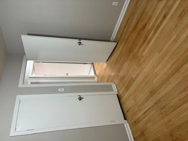 a bathroom with a sink and mirror