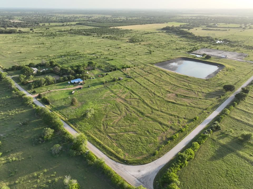 Aerial overview of property's location featuring rural landscape