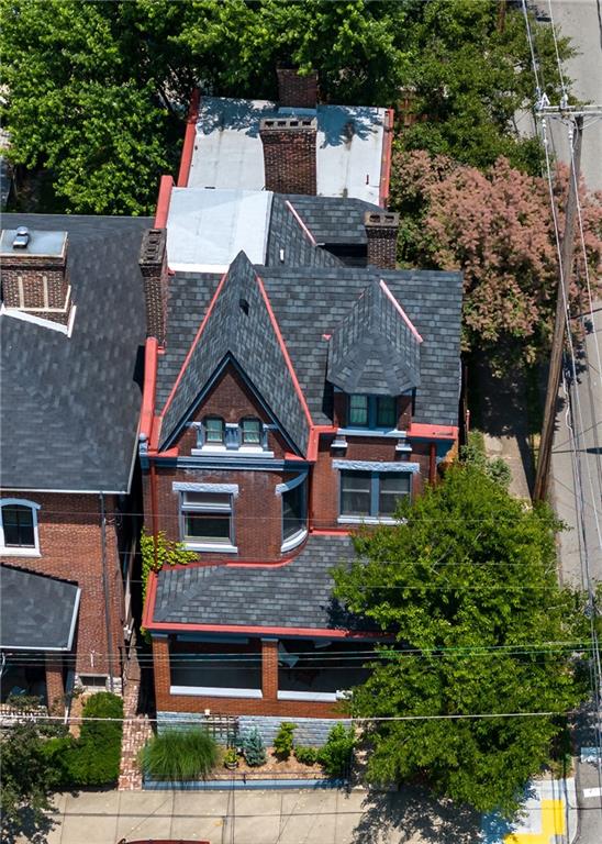 243 Fisk Street Pittsburgh, PA 15201 - Photo 6 of 34 an aerial view of a house with a garden and plants