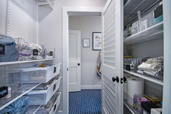 a room with storage and utility