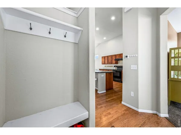 a view of kitchen and utility room