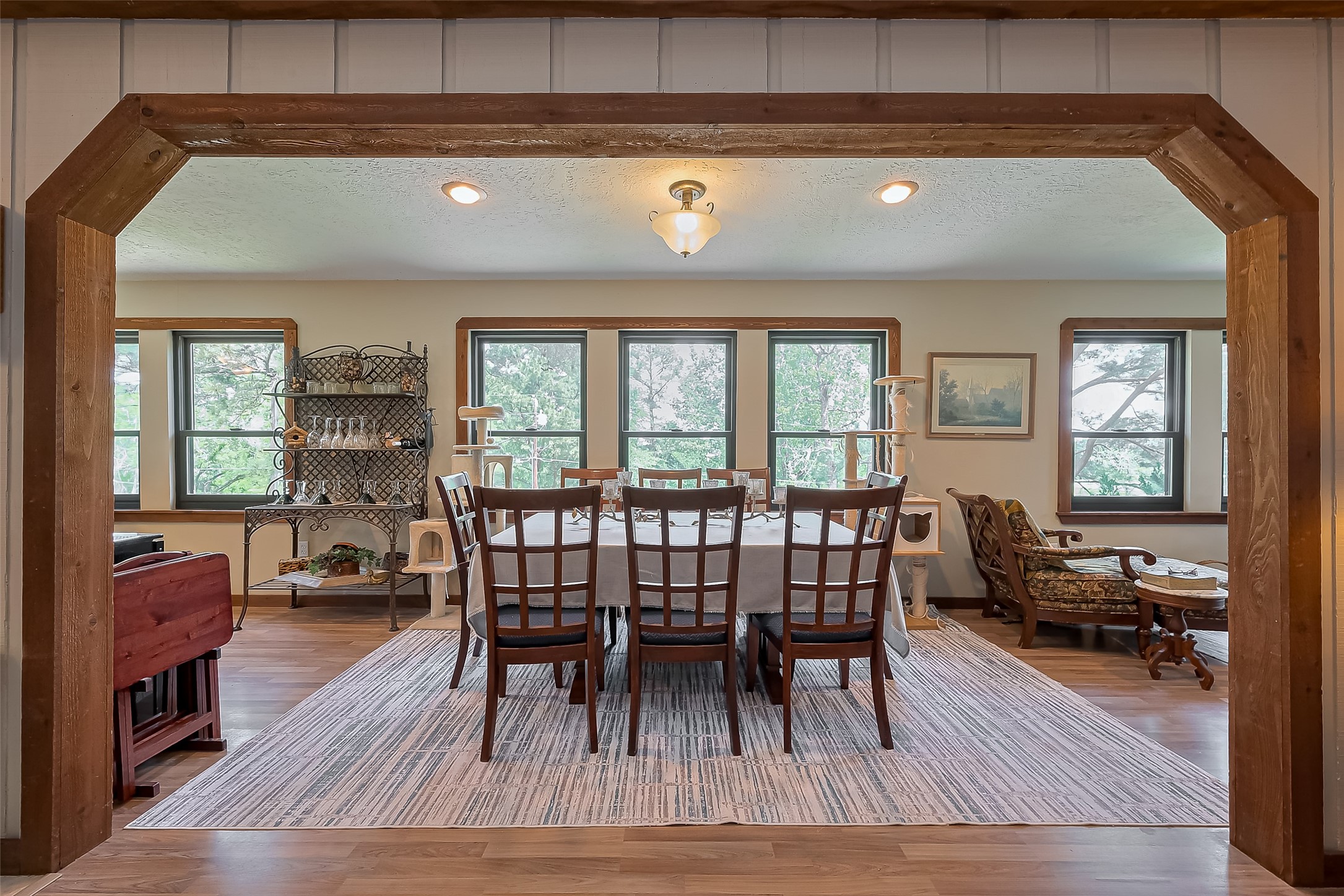 780 Hickory Ridge Drive Coldspring, TX 77331 - Photo 9 of 50 a view of a dining room with furniture window and wooden floor