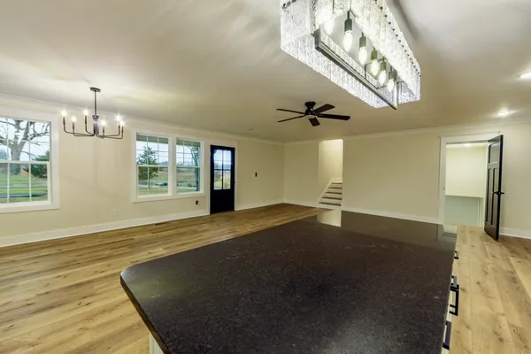 a view of an empty room and window