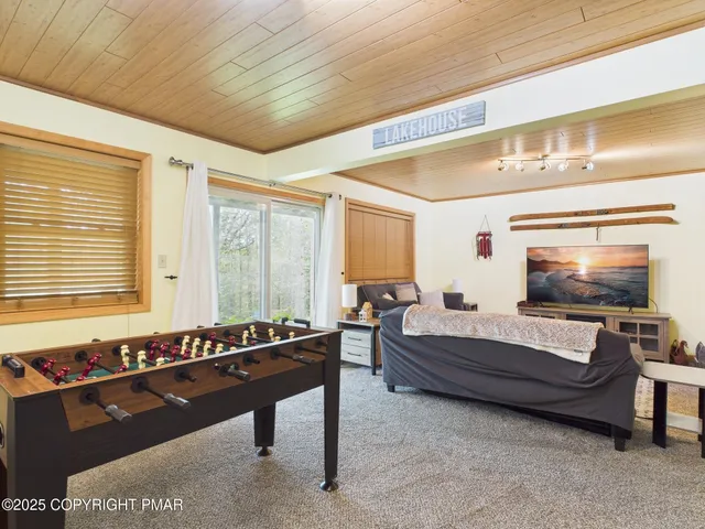 a view of an lake and a mountain