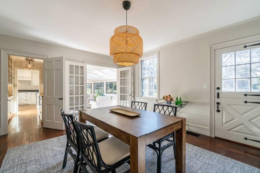 43 Burditt Avenue Hingham, MA 02043 - Photo 16 of 41 a view of a dining room with furniture window and outside view