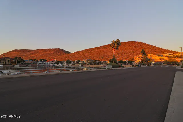 a view of a town with residential houses