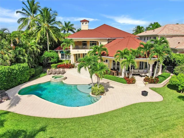 a view of a lake with a city