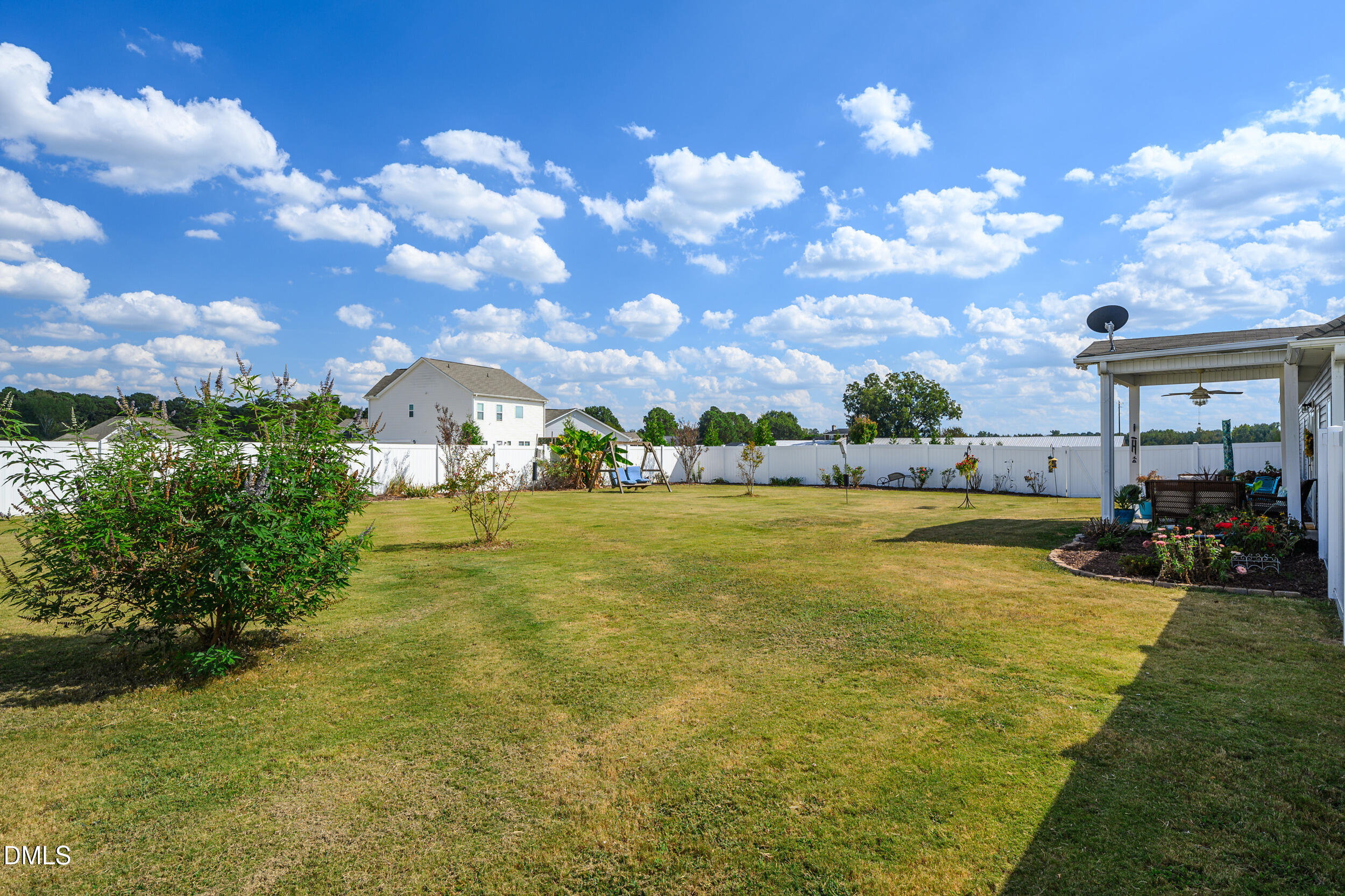 91 Charlottes Web Circle Benson, NC 27504 - Photo 22 of 29 a view of yard with swimming pool and green space