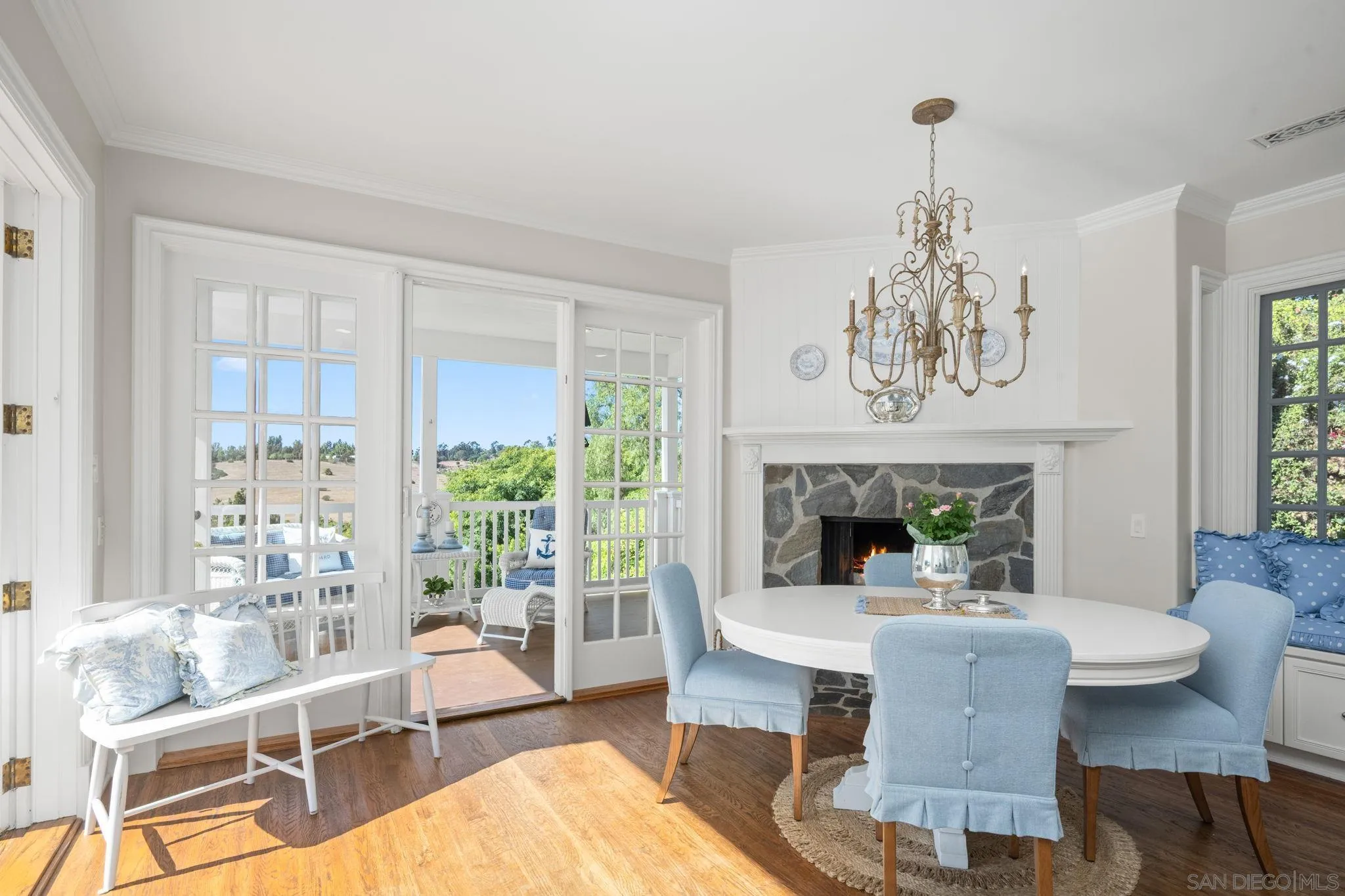 5618 Loma Verde Drive Rancho Santa Fe, CA 92067 - Photo 17 of 39 a view of a dining room with furniture window and outside view
