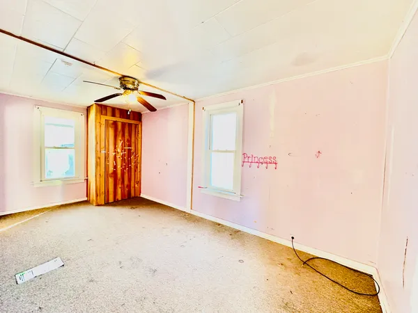 a view of a room with an empty room
