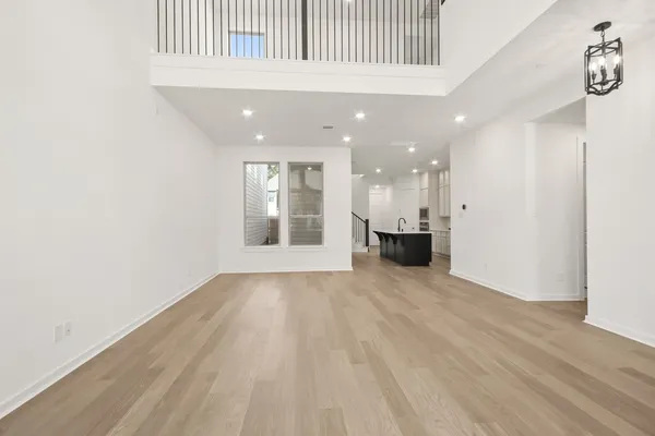 a view of entryway with wooden floor