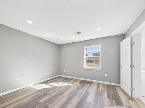 an empty room with a window