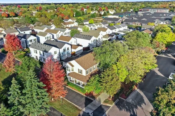 an aerial view of multiple house