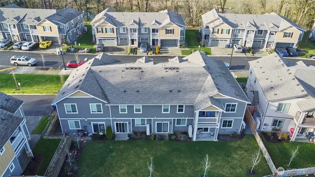 a view of a town with many houses