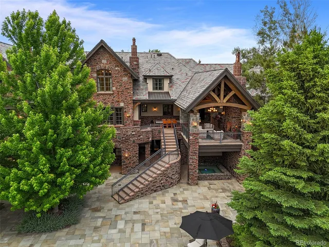 a view of a house with a patio
