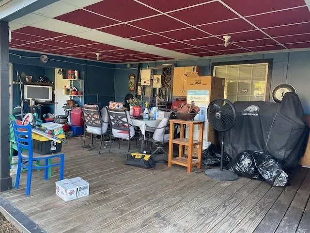a living room filled with furniture