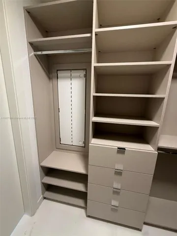 a close view of closet