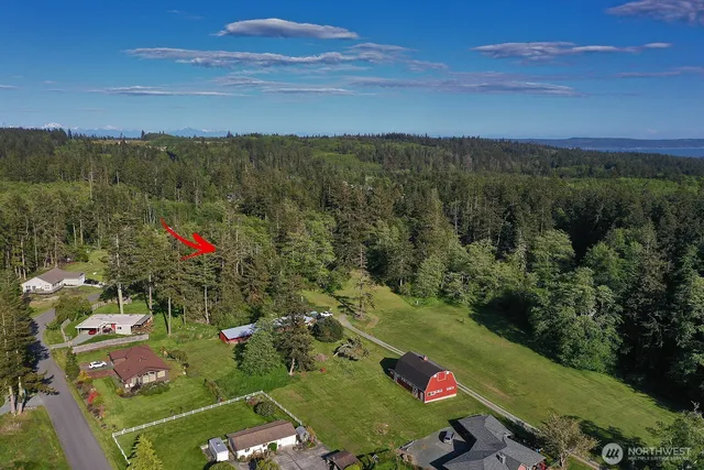 a view of city and mountain