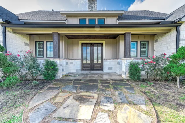 a front view of a house