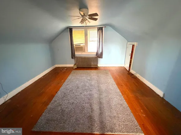 a view of a room with a window