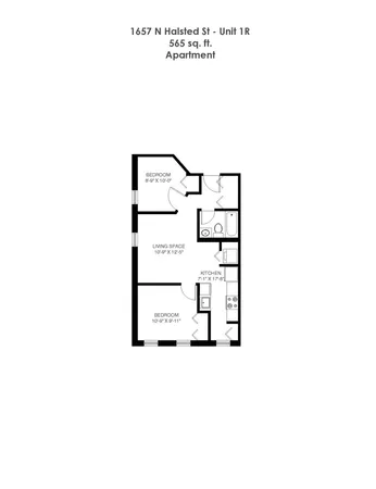 $3,195 | 1657 North Halsted Street, Unit 1R, Chicago, IL 60614