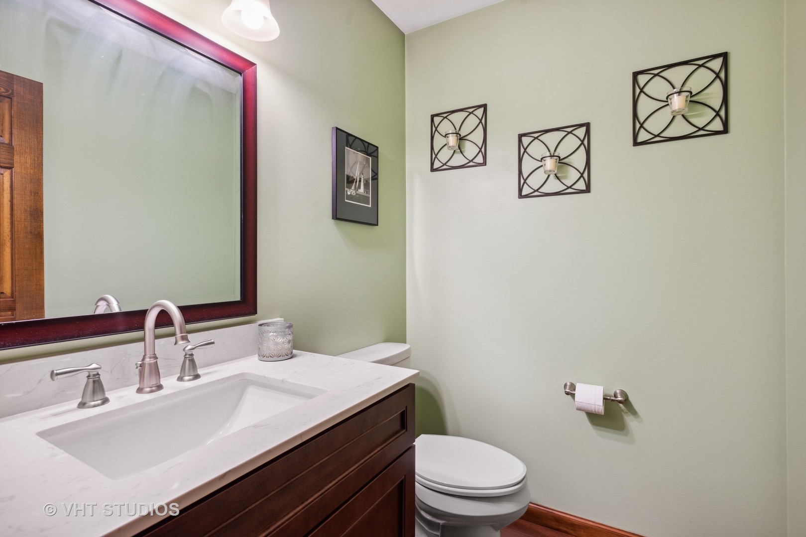 4338 Hatch Lane Lisle, IL 60532 - Photo 11 of 35 a bathroom with a granite countertop sink and a mirror