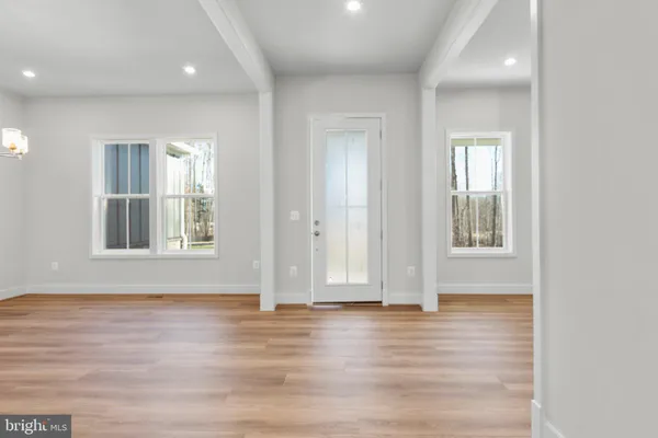 a view of a room with empty racks