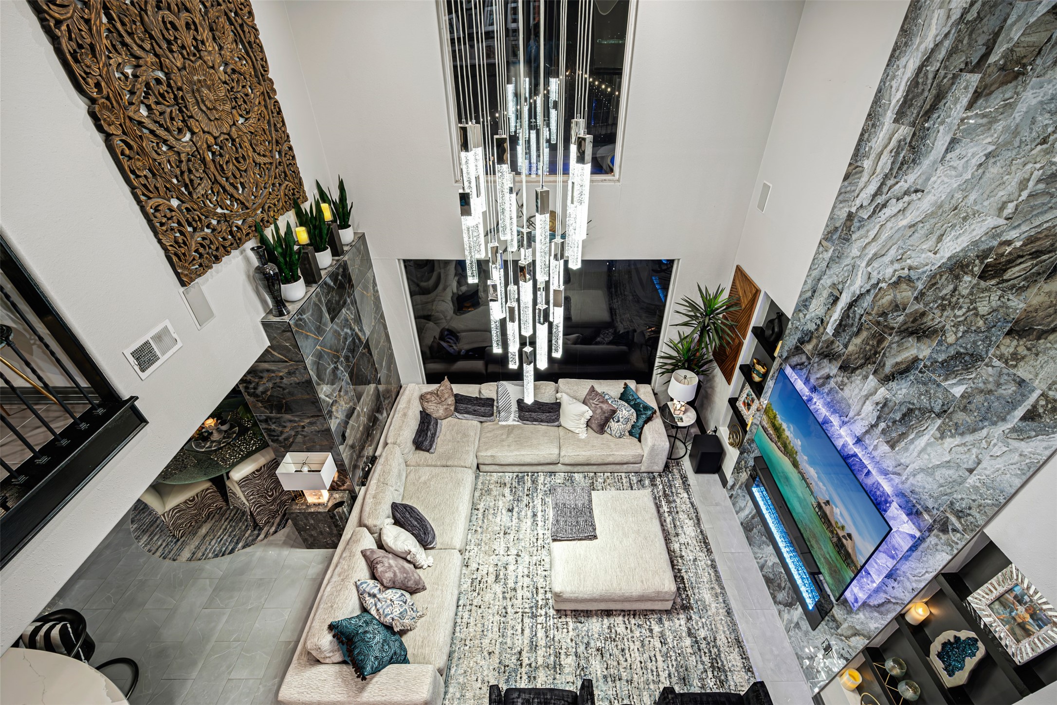 12345 White Oak Point Conroe, TX 77304 - Photo 17 of 50 a view of living room with furniture and wooden floor
