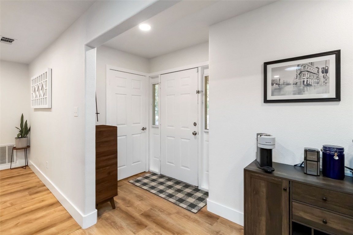 326 Pine View Loop Bastrop, TX 78602 - Photo 5 of 29 Foyer with light wood-style flooring and recessed lighting