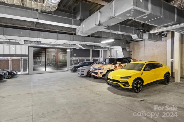 a car parked in garage