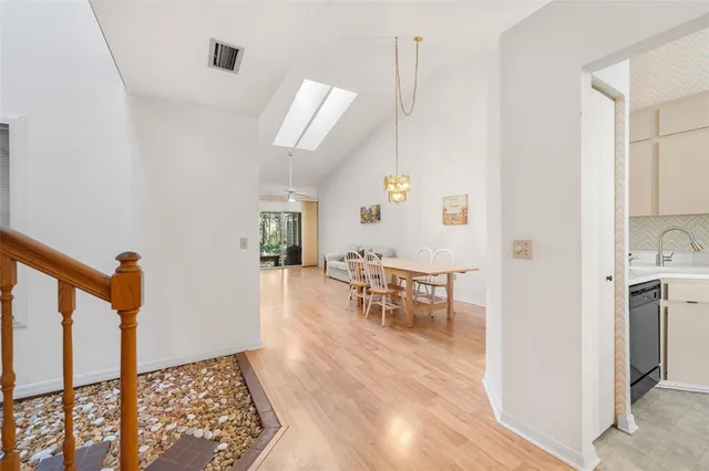 a view of kitchen with furniture and a rug