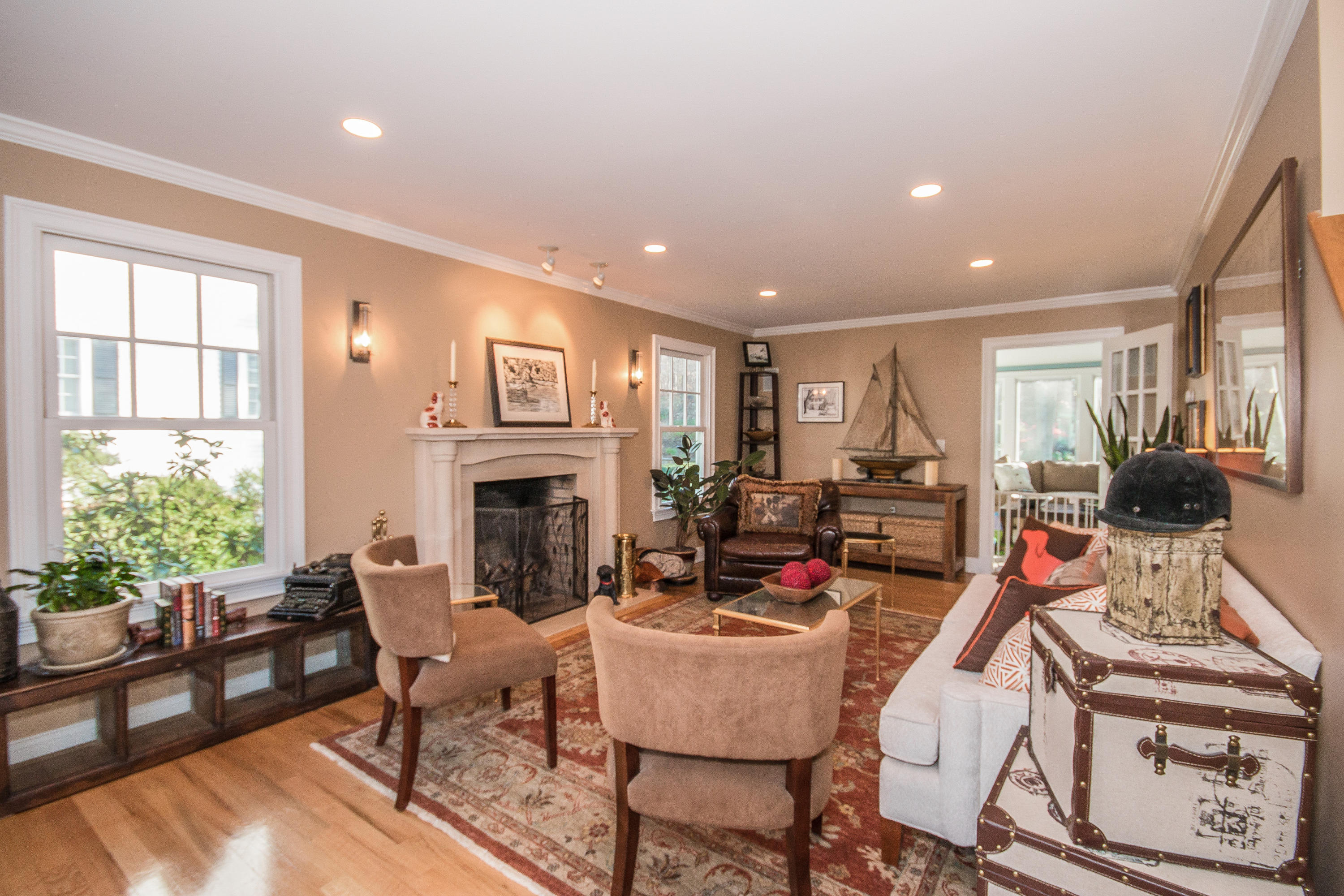 28 Intervale Road Darien, CT 06820 - Photo 3 of 24 a living room with furniture fireplace and a window