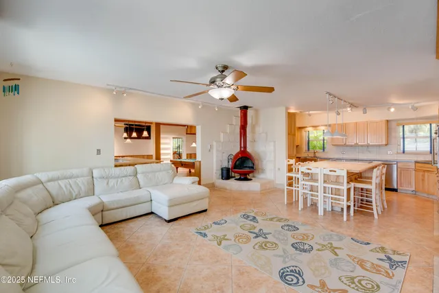 a outdoor space with lots of furniture and chandelier