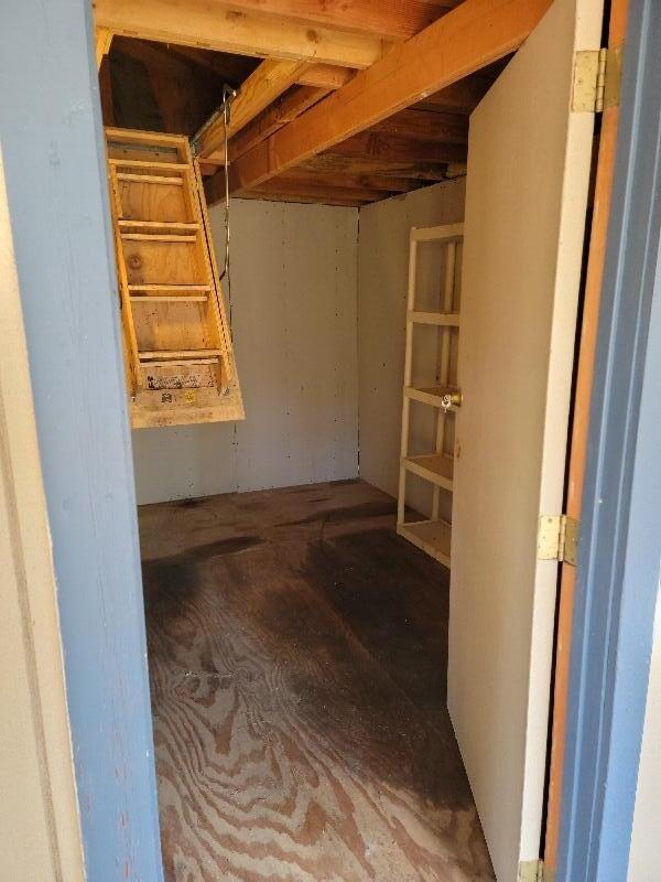 1831 Terret Road La Pine, OR 97739 - Photo 31 of 49 additional view inside the shop/shed area. It has a drop down ladder to the attic area.